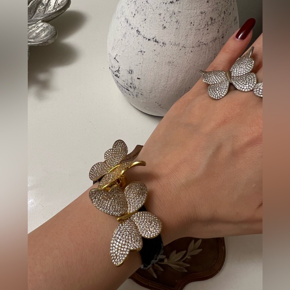 Solid 925 silver butterfly bracelet - Picture 6 of 12